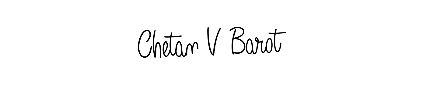 You should practise on your own different ways (Angelique-Rose-font-FFP) to write your name (Chetan V Barot) in signature. don't let someone else do it for you. Chetan V Barot signature style 5 images and pictures png