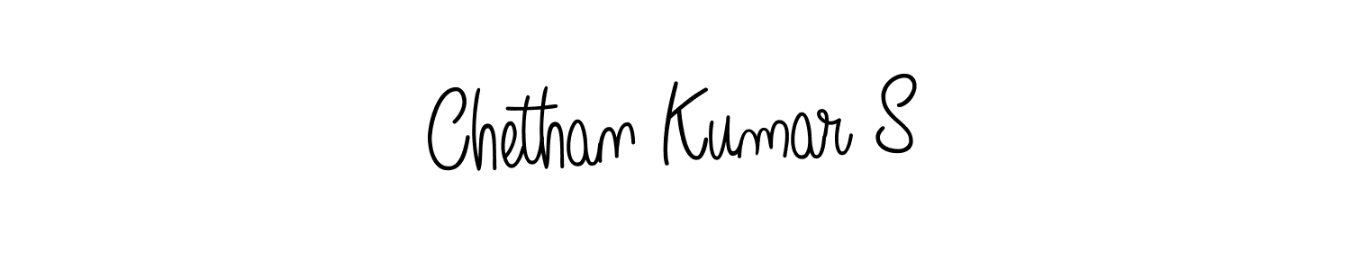 How to make Chethan Kumar S name signature. Use Angelique-Rose-font-FFP style for creating short signs online. This is the latest handwritten sign. Chethan Kumar S signature style 5 images and pictures png