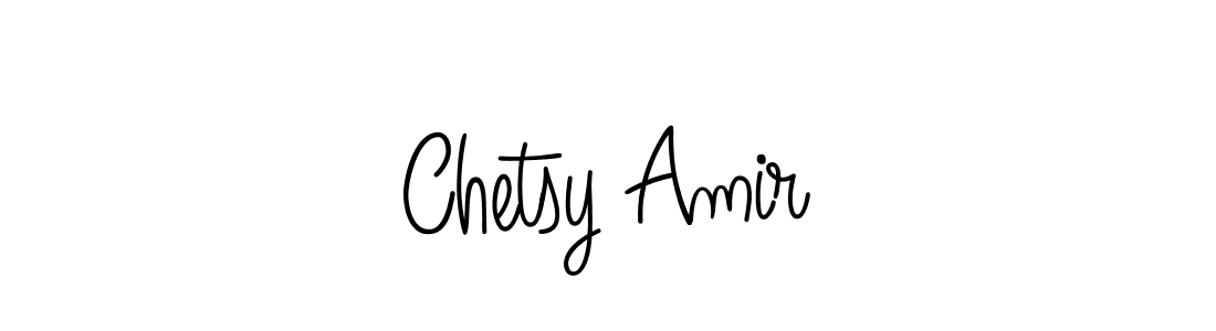 Use a signature maker to create a handwritten signature online. With this signature software, you can design (Angelique-Rose-font-FFP) your own signature for name Chetsy Amir. Chetsy Amir signature style 5 images and pictures png