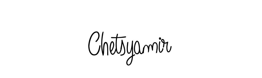 How to make Chetsyamir name signature. Use Angelique-Rose-font-FFP style for creating short signs online. This is the latest handwritten sign. Chetsyamir signature style 5 images and pictures png