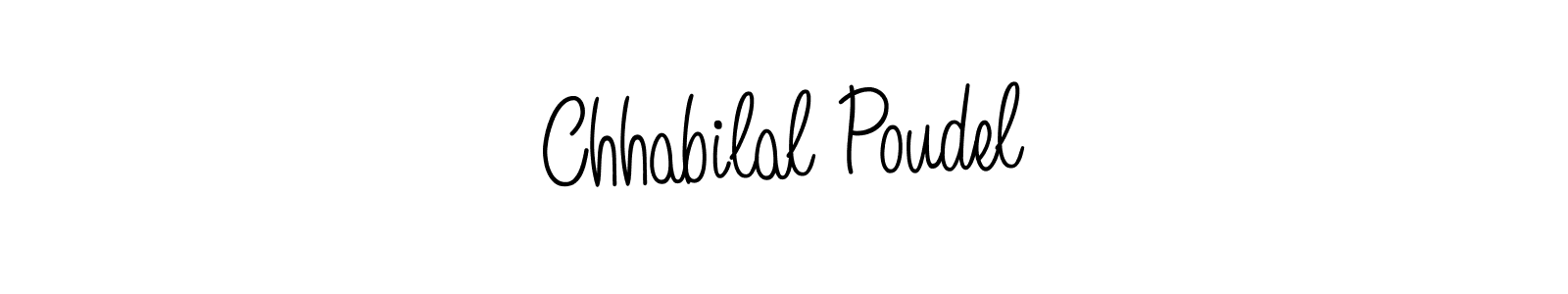 Use a signature maker to create a handwritten signature online. With this signature software, you can design (Angelique-Rose-font-FFP) your own signature for name Chhabilal Poudel. Chhabilal Poudel signature style 5 images and pictures png