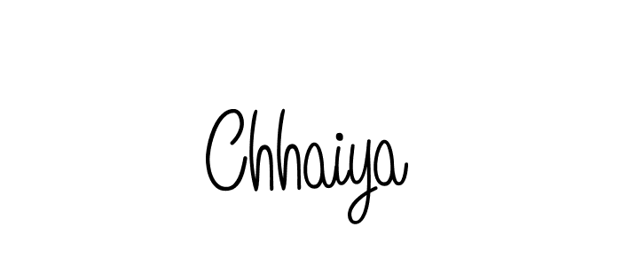 Design your own signature with our free online signature maker. With this signature software, you can create a handwritten (Angelique-Rose-font-FFP) signature for name Chhaiya. Chhaiya signature style 5 images and pictures png