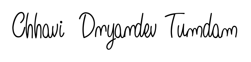 The Angelique-Rose-font-FFP handwriting style adds charm and authenticity to name Chhavi  Dnyandev Tumdam. A wonderful choice for personal thank-you notes. Chhavi  Dnyandev Tumdam signature style 5 images and pictures png