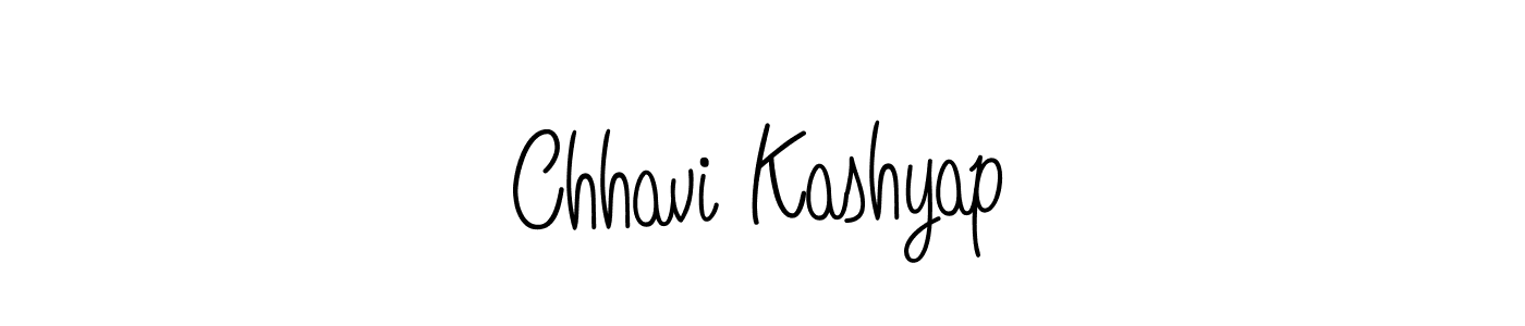 Make a beautiful signature design for name Chhavi Kashyap. With this signature (Angelique-Rose-font-FFP) style, you can create a handwritten signature for free. Chhavi Kashyap signature style 5 images and pictures png