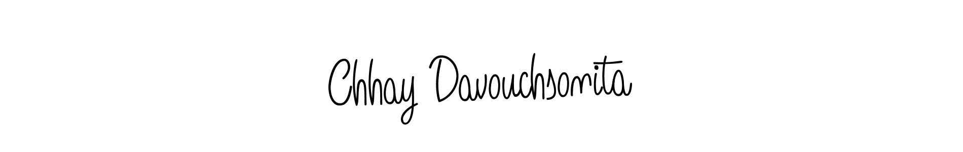 How to make Chhay Davouchsonita name signature. Use Angelique-Rose-font-FFP style for creating short signs online. This is the latest handwritten sign. Chhay Davouchsonita signature style 5 images and pictures png