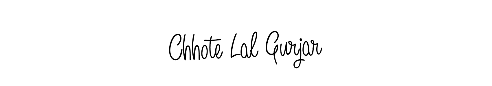Make a beautiful signature design for name Chhote Lal Gurjar. With this signature (Angelique-Rose-font-FFP) style, you can create a handwritten signature for free. Chhote Lal Gurjar signature style 5 images and pictures png