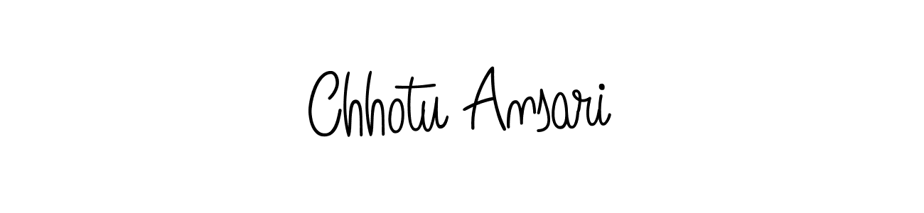 Use a signature maker to create a handwritten signature online. With this signature software, you can design (Angelique-Rose-font-FFP) your own signature for name Chhotu Ansari. Chhotu Ansari signature style 5 images and pictures png