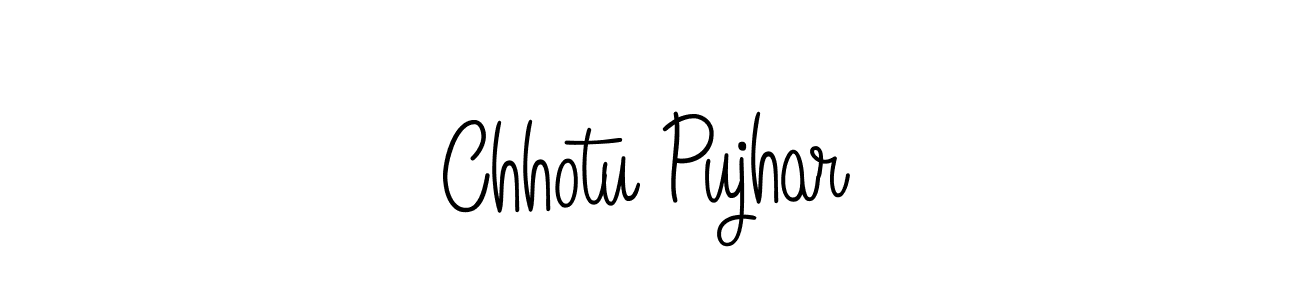 Create a beautiful signature design for name Chhotu Pujhar. With this signature (Angelique-Rose-font-FFP) fonts, you can make a handwritten signature for free. Chhotu Pujhar signature style 5 images and pictures png