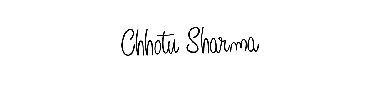 Make a beautiful signature design for name Chhotu Sharma. With this signature (Angelique-Rose-font-FFP) style, you can create a handwritten signature for free. Chhotu Sharma signature style 5 images and pictures png