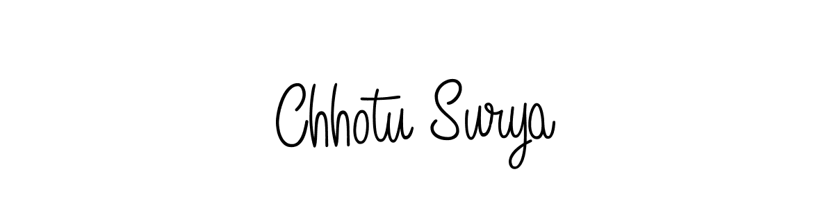 How to make Chhotu Surya signature? Angelique-Rose-font-FFP is a professional autograph style. Create handwritten signature for Chhotu Surya name. Chhotu Surya signature style 5 images and pictures png