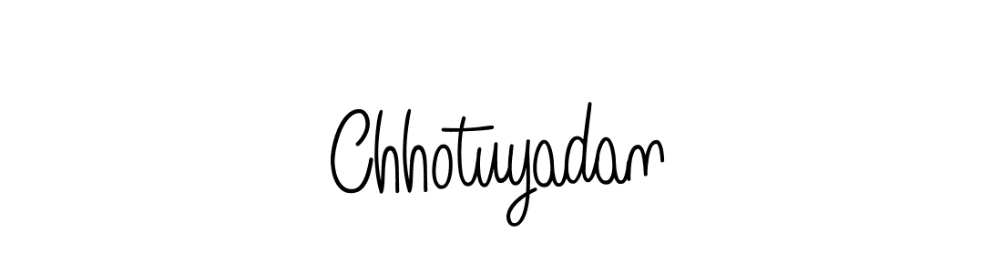 Design your own signature with our free online signature maker. With this signature software, you can create a handwritten (Angelique-Rose-font-FFP) signature for name Chhotuyadan. Chhotuyadan signature style 5 images and pictures png