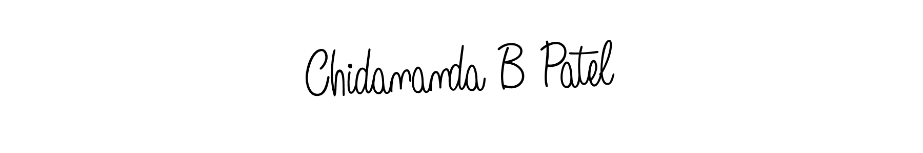 Make a beautiful signature design for name Chidananda B Patel. With this signature (Angelique-Rose-font-FFP) style, you can create a handwritten signature for free. Chidananda B Patel signature style 5 images and pictures png