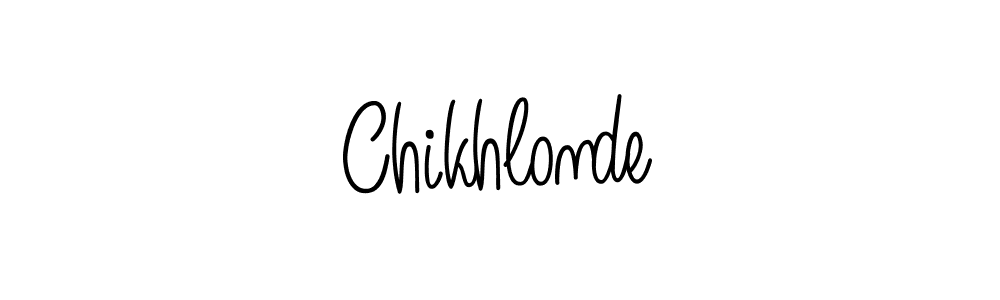 Use a signature maker to create a handwritten signature online. With this signature software, you can design (Angelique-Rose-font-FFP) your own signature for name Chikhlonde. Chikhlonde signature style 5 images and pictures png