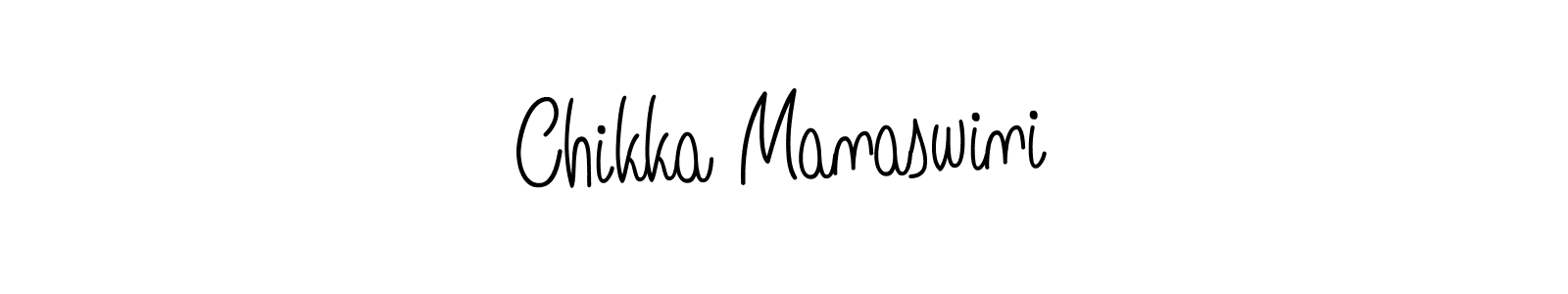 The best way (Angelique-Rose-font-FFP) to make a short signature is to pick only two or three words in your name. The name Chikka Manaswini include a total of six letters. For converting this name. Chikka Manaswini signature style 5 images and pictures png