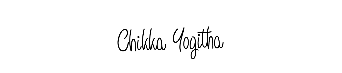 Chikka Yogitha stylish signature style. Best Handwritten Sign (Angelique-Rose-font-FFP) for my name. Handwritten Signature Collection Ideas for my name Chikka Yogitha. Chikka Yogitha signature style 5 images and pictures png