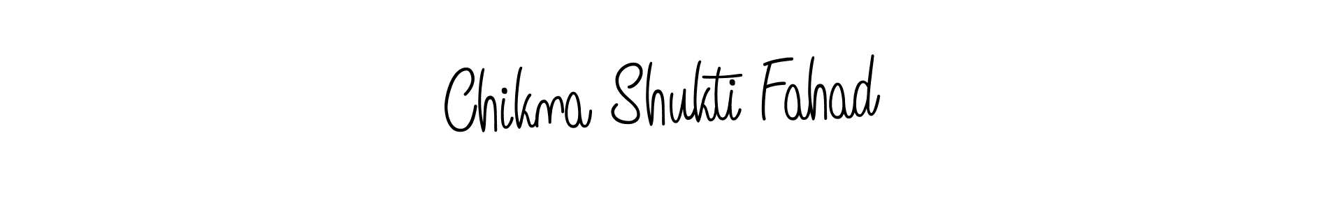 Make a beautiful signature design for name Chikna Shukti Fahad. With this signature (Angelique-Rose-font-FFP) style, you can create a handwritten signature for free. Chikna Shukti Fahad signature style 5 images and pictures png