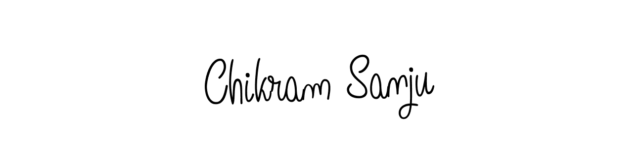 Make a beautiful signature design for name Chikram Sanju. With this signature (Angelique-Rose-font-FFP) style, you can create a handwritten signature for free. Chikram Sanju signature style 5 images and pictures png