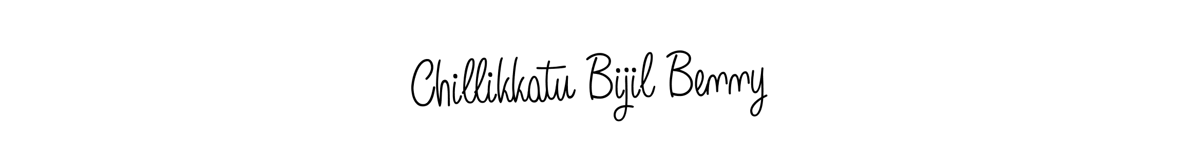 You should practise on your own different ways (Angelique-Rose-font-FFP) to write your name (Chillikkatu Bijil Benny) in signature. don't let someone else do it for you. Chillikkatu Bijil Benny signature style 5 images and pictures png