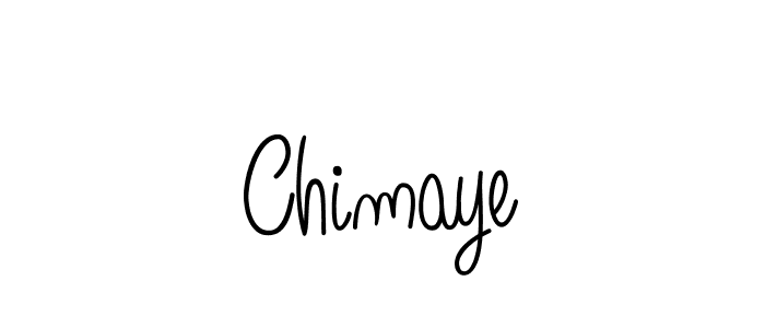 Use a signature maker to create a handwritten signature online. With this signature software, you can design (Angelique-Rose-font-FFP) your own signature for name Chimaye. Chimaye signature style 5 images and pictures png