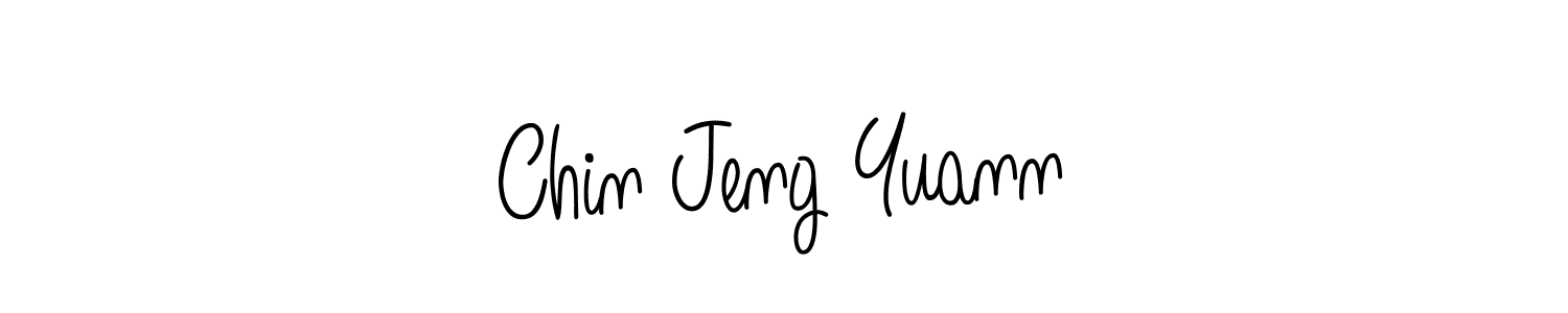 The best way (Angelique-Rose-font-FFP) to make a short signature is to pick only two or three words in your name. The name Chin Jeng Yuann include a total of six letters. For converting this name. Chin Jeng Yuann signature style 5 images and pictures png