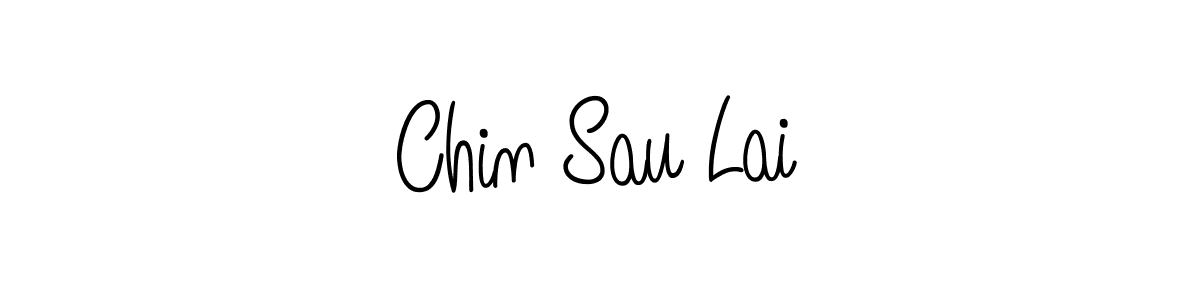 Use a signature maker to create a handwritten signature online. With this signature software, you can design (Angelique-Rose-font-FFP) your own signature for name Chin Sau Lai. Chin Sau Lai signature style 5 images and pictures png