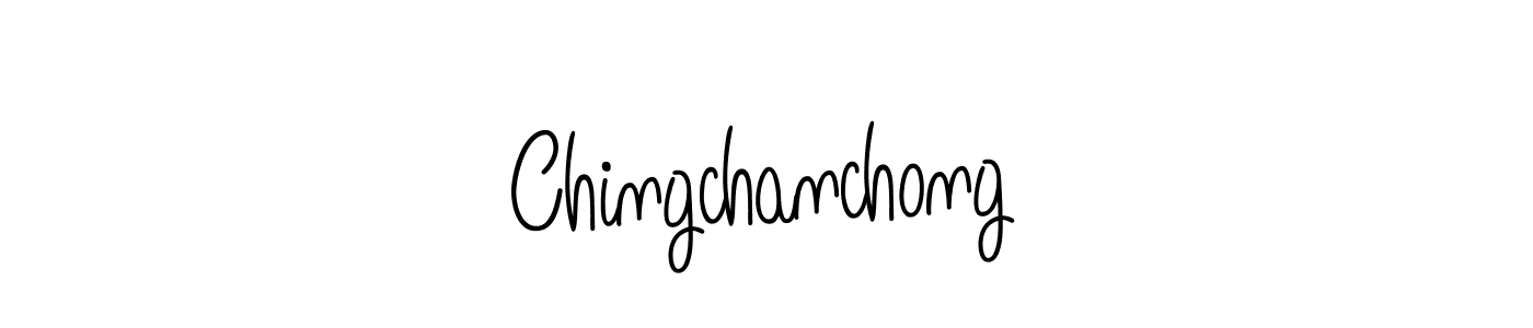 Design your own signature with our free online signature maker. With this signature software, you can create a handwritten (Angelique-Rose-font-FFP) signature for name Chingchanchong. Chingchanchong signature style 5 images and pictures png