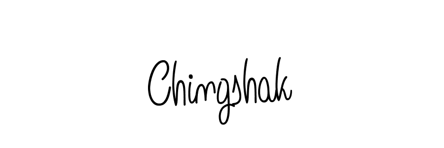 How to make Chingshak name signature. Use Angelique-Rose-font-FFP style for creating short signs online. This is the latest handwritten sign. Chingshak signature style 5 images and pictures png