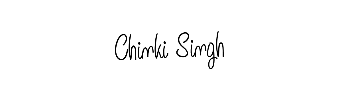 How to make Chinki Singh name signature. Use Angelique-Rose-font-FFP style for creating short signs online. This is the latest handwritten sign. Chinki Singh signature style 5 images and pictures png