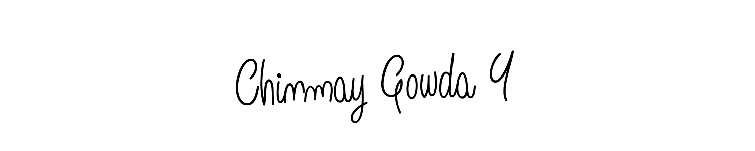 The best way (Angelique-Rose-font-FFP) to make a short signature is to pick only two or three words in your name. The name Chinmay Gowda Y include a total of six letters. For converting this name. Chinmay Gowda Y signature style 5 images and pictures png