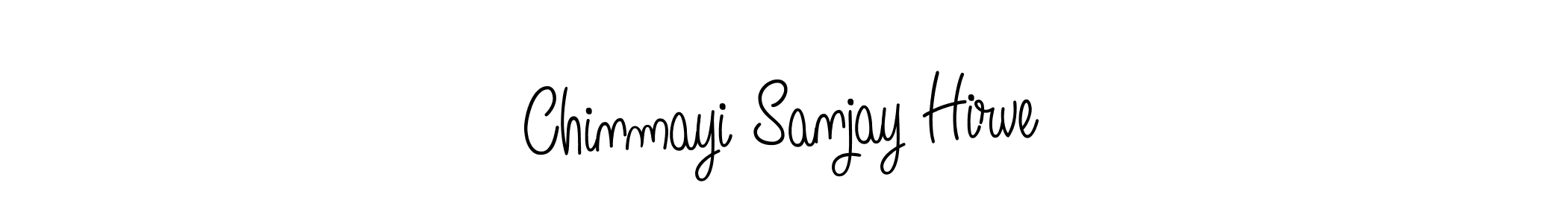 How to make Chinmayi Sanjay Hirve name signature. Use Angelique-Rose-font-FFP style for creating short signs online. This is the latest handwritten sign. Chinmayi Sanjay Hirve signature style 5 images and pictures png