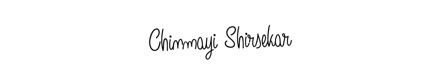 Make a beautiful signature design for name Chinmayi Shirsekar. With this signature (Angelique-Rose-font-FFP) style, you can create a handwritten signature for free. Chinmayi Shirsekar signature style 5 images and pictures png