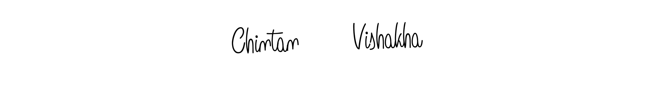 Also we have Chintan ❤️ Vishakha name is the best signature style. Create professional handwritten signature collection using Angelique-Rose-font-FFP autograph style. Chintan ❤️ Vishakha signature style 5 images and pictures png