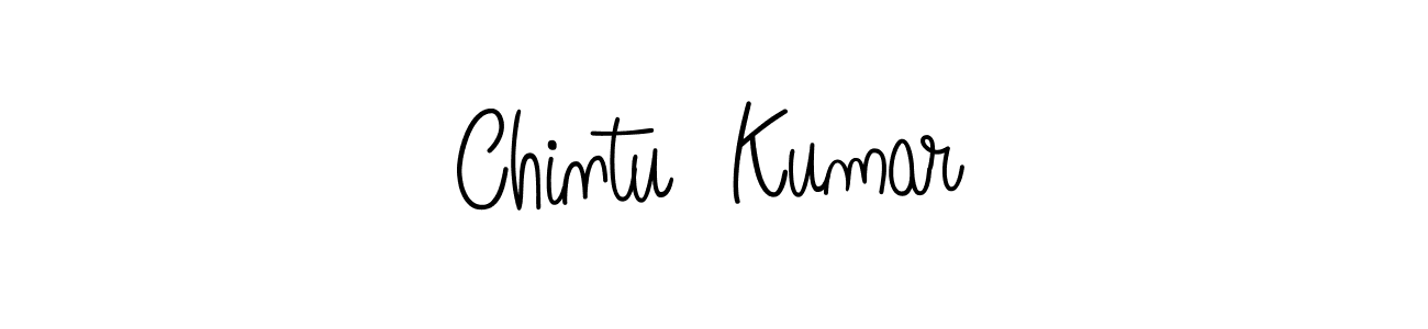 Use a signature maker to create a handwritten signature online. With this signature software, you can design (Angelique-Rose-font-FFP) your own signature for name Chintu  Kumar. Chintu  Kumar signature style 5 images and pictures png