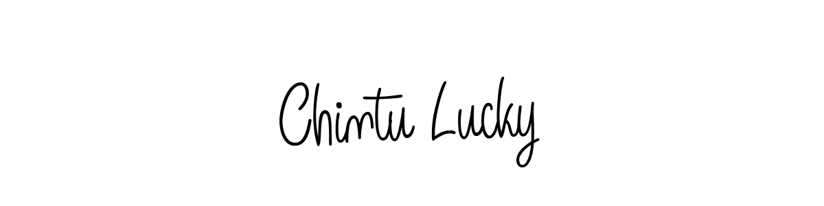 if you are searching for the best signature style for your name Chintu Lucky. so please give up your signature search. here we have designed multiple signature styles  using Angelique-Rose-font-FFP. Chintu Lucky signature style 5 images and pictures png