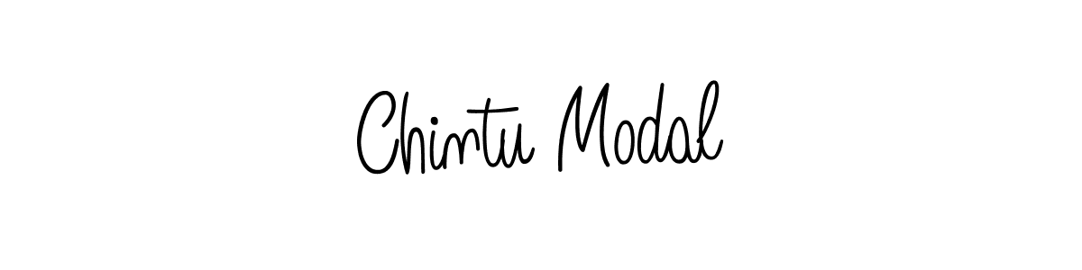 Use a signature maker to create a handwritten signature online. With this signature software, you can design (Angelique-Rose-font-FFP) your own signature for name Chintu Modal. Chintu Modal signature style 5 images and pictures png