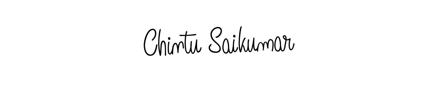 The best way (Angelique-Rose-font-FFP) to make a short signature is to pick only two or three words in your name. The name Chintu Saikumar include a total of six letters. For converting this name. Chintu Saikumar signature style 5 images and pictures png