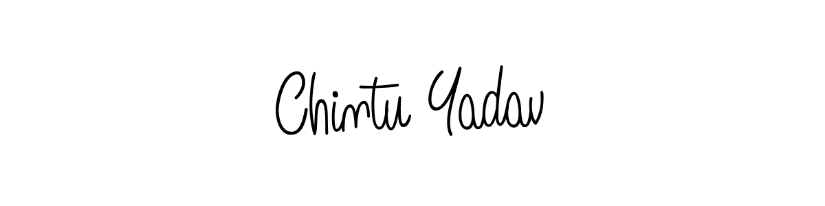 Design your own signature with our free online signature maker. With this signature software, you can create a handwritten (Angelique-Rose-font-FFP) signature for name Chintu Yadav. Chintu Yadav signature style 5 images and pictures png