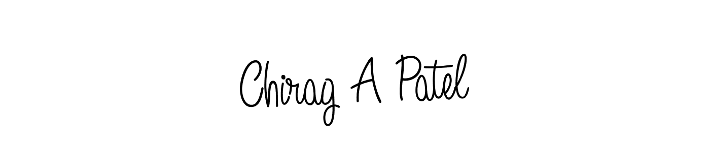 Chirag A Patel stylish signature style. Best Handwritten Sign (Angelique-Rose-font-FFP) for my name. Handwritten Signature Collection Ideas for my name Chirag A Patel. Chirag A Patel signature style 5 images and pictures png