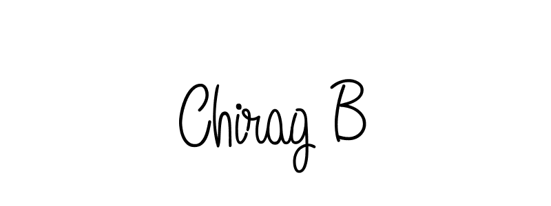 The best way (Angelique-Rose-font-FFP) to make a short signature is to pick only two or three words in your name. The name Chirag B include a total of six letters. For converting this name. Chirag B signature style 5 images and pictures png