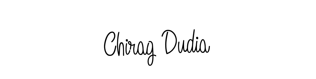 How to make Chirag Dudia name signature. Use Angelique-Rose-font-FFP style for creating short signs online. This is the latest handwritten sign. Chirag Dudia signature style 5 images and pictures png
