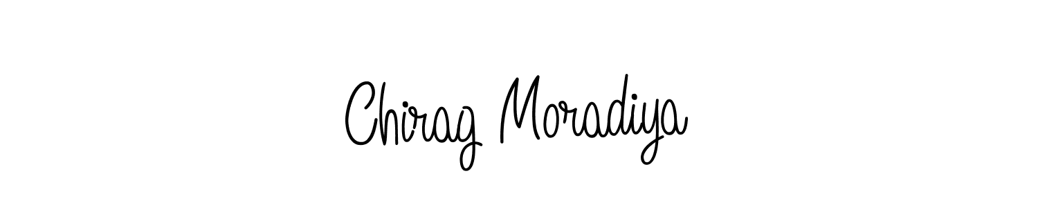 You should practise on your own different ways (Angelique-Rose-font-FFP) to write your name (Chirag Moradiya) in signature. don't let someone else do it for you. Chirag Moradiya signature style 5 images and pictures png