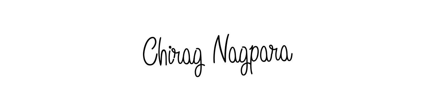 The best way (Angelique-Rose-font-FFP) to make a short signature is to pick only two or three words in your name. The name Chirag Nagpara include a total of six letters. For converting this name. Chirag Nagpara signature style 5 images and pictures png