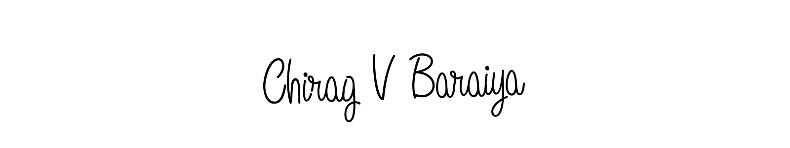 Also we have Chirag V Baraiya name is the best signature style. Create professional handwritten signature collection using Angelique-Rose-font-FFP autograph style. Chirag V Baraiya signature style 5 images and pictures png