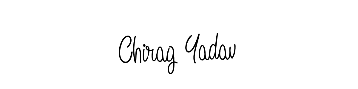 Use a signature maker to create a handwritten signature online. With this signature software, you can design (Angelique-Rose-font-FFP) your own signature for name Chirag Yadav. Chirag Yadav signature style 5 images and pictures png