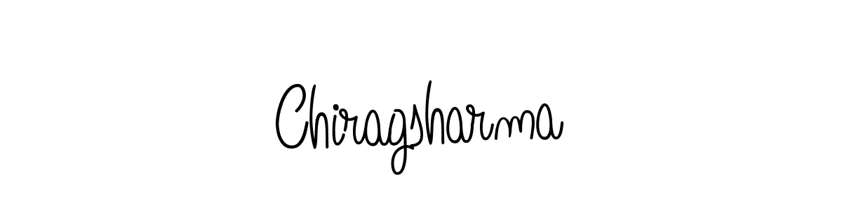 Chiragsharma stylish signature style. Best Handwritten Sign (Angelique-Rose-font-FFP) for my name. Handwritten Signature Collection Ideas for my name Chiragsharma. Chiragsharma signature style 5 images and pictures png