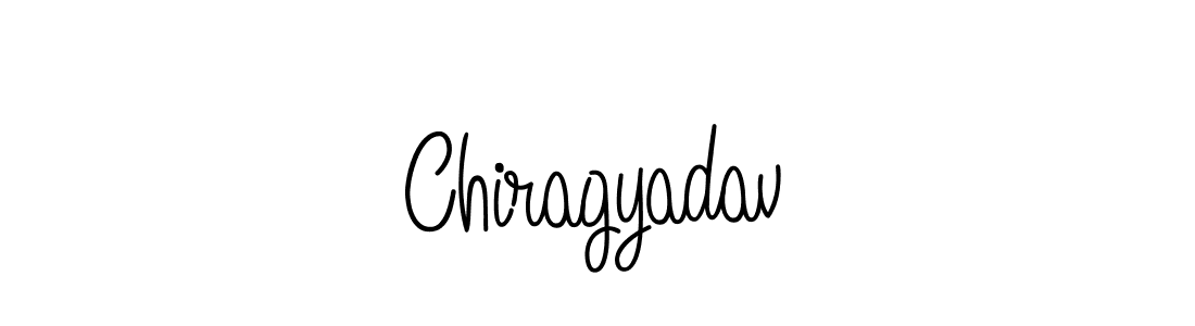 How to make Chiragyadav name signature. Use Angelique-Rose-font-FFP style for creating short signs online. This is the latest handwritten sign. Chiragyadav signature style 5 images and pictures png