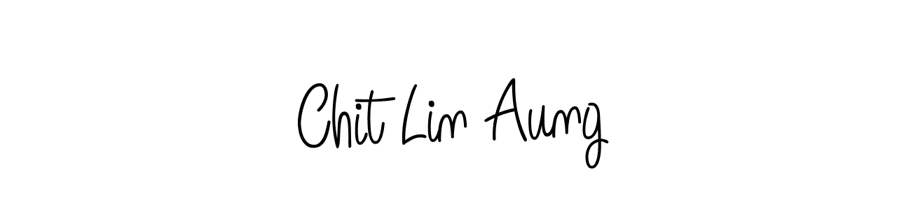 You should practise on your own different ways (Angelique-Rose-font-FFP) to write your name (Chit Lin Aung) in signature. don't let someone else do it for you. Chit Lin Aung signature style 5 images and pictures png