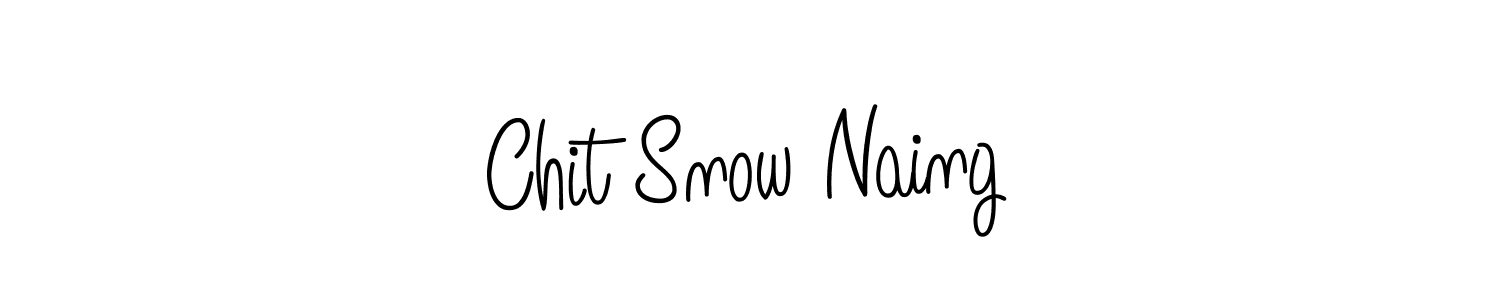 Create a beautiful signature design for name Chit Snow Naing. With this signature (Angelique-Rose-font-FFP) fonts, you can make a handwritten signature for free. Chit Snow Naing signature style 5 images and pictures png