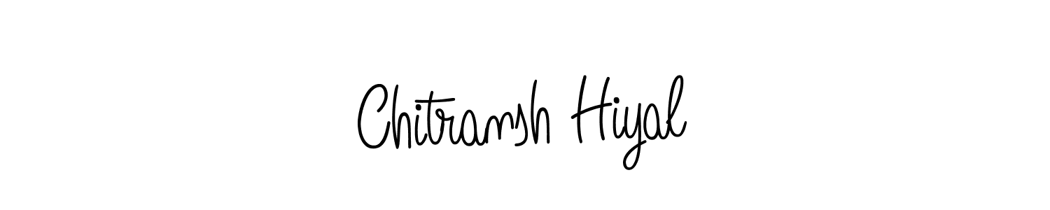 How to make Chitransh Hiyal name signature. Use Angelique-Rose-font-FFP style for creating short signs online. This is the latest handwritten sign. Chitransh Hiyal signature style 5 images and pictures png