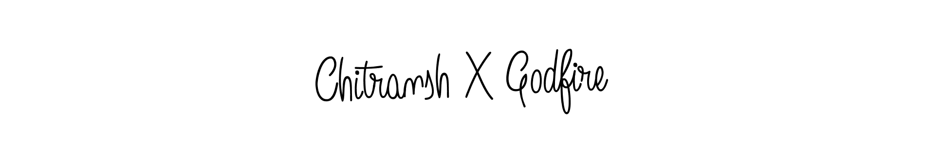 Use a signature maker to create a handwritten signature online. With this signature software, you can design (Angelique-Rose-font-FFP) your own signature for name Chitransh X Godfire. Chitransh X Godfire signature style 5 images and pictures png